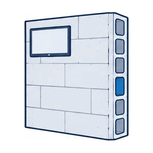 Schematic: Concrete block (garage, backyard wall, retaining wall)